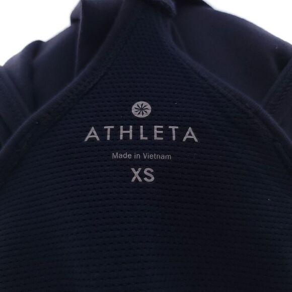 Athleta Womens Size XS Built in Bra Blue White Striped Athletic Tank Top - Picture 6 of 7